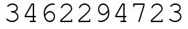 Число 3462294723.
