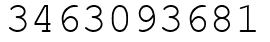 Число 3463093681.