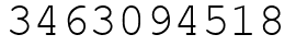 Число 3463094518.