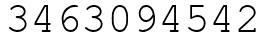 Число 3463094542.