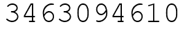 Число 3463094610.