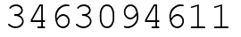 Число 3463094611.