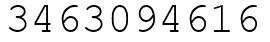 Число 3463094616.