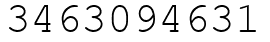 Число 3463094631.