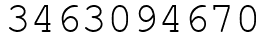 Число 3463094670.