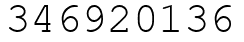 Число 346920136.