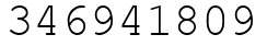 Число 346941809.