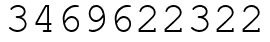 Число 3469622322.