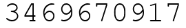 Число 3469670917.