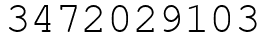 Число 3472029103.