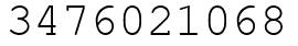 Число 3476021068.