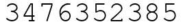 Число 3476352385.