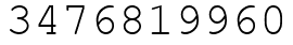 Число 3476819960.