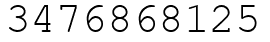Число 3476868125.