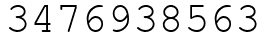 Число 3476938563.
