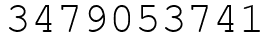 Число 3479053741.