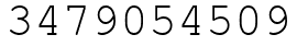 Число 3479054509.