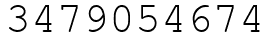 Число 3479054674.