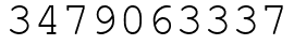 Число 3479063337.