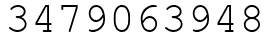 Число 3479063948.