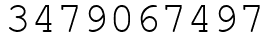 Число 3479067497.