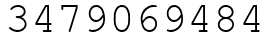Число 3479069484.