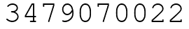 Число 3479070022.