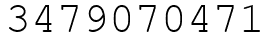 Число 3479070471.