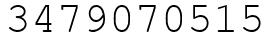 Число 3479070515.