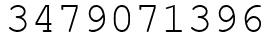 Число 3479071396.