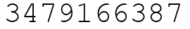 Число 3479166387.