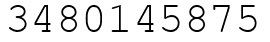 Число 3480145875.