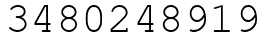 Число 3480248919.