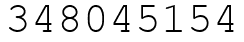 Число 348045154.