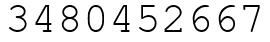 Число 3480452667.