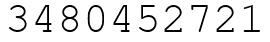 Число 3480452721.