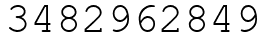 Число 3482962849.