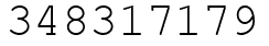 Число 348317179.