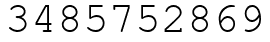 Число 3485752869.