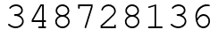 Число 348728136.