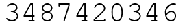 Число 3487420346.