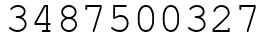 Число 3487500327.