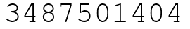 Число 3487501404.
