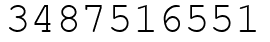 Число 3487516551.