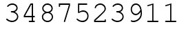 Число 3487523911.