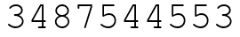 Число 3487544553.