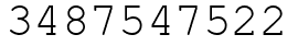 Число 3487547522.