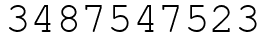 Число 3487547523.