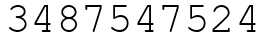 Число 3487547524.