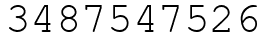 Число 3487547526.